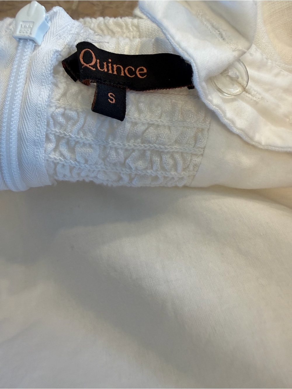 Quince European Linen Midi Dress in White - Picture 4 of 4